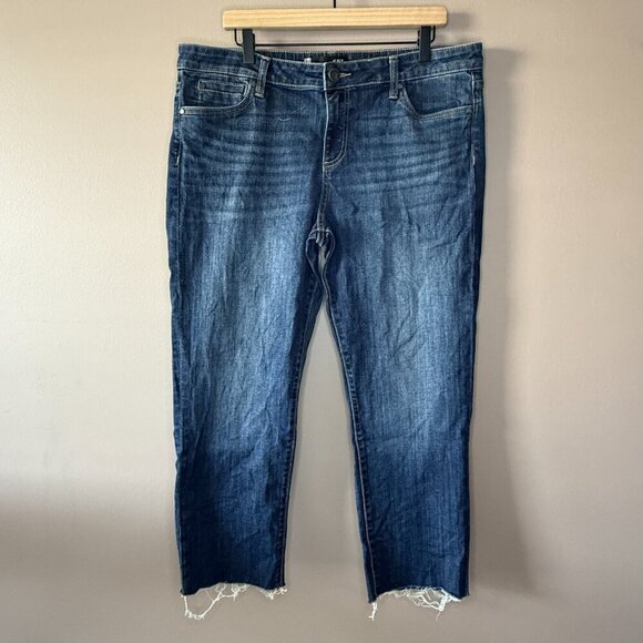 Women's Plus 16 Kut from the Kloth Catherine Boyfriend Raw Hem - Picture 2 of 6